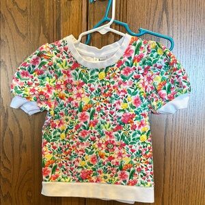 Janie and Jack French Terry floral sweatshirt